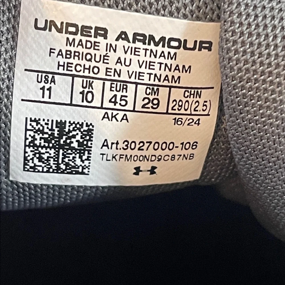 Under Armour Charged Surge 4 'Castlerock Anthracite' Running Shoes Size 11 NEW - Picture 11 of 14